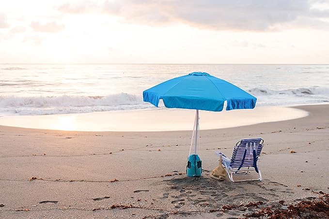 Buoy Beach 7 Ft Large Beach Umbrella - Aqua